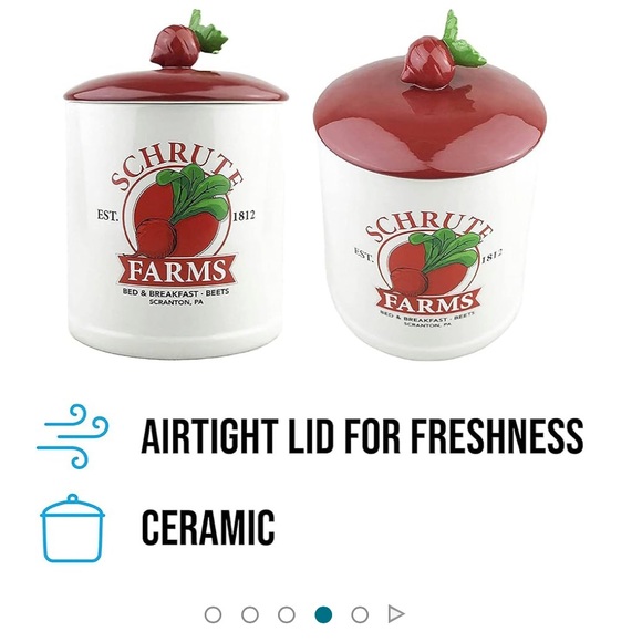 The Office Schrute Farms Est. 1812 Ceramic Canister Cookie Jar, Large - Picture 4 of 5